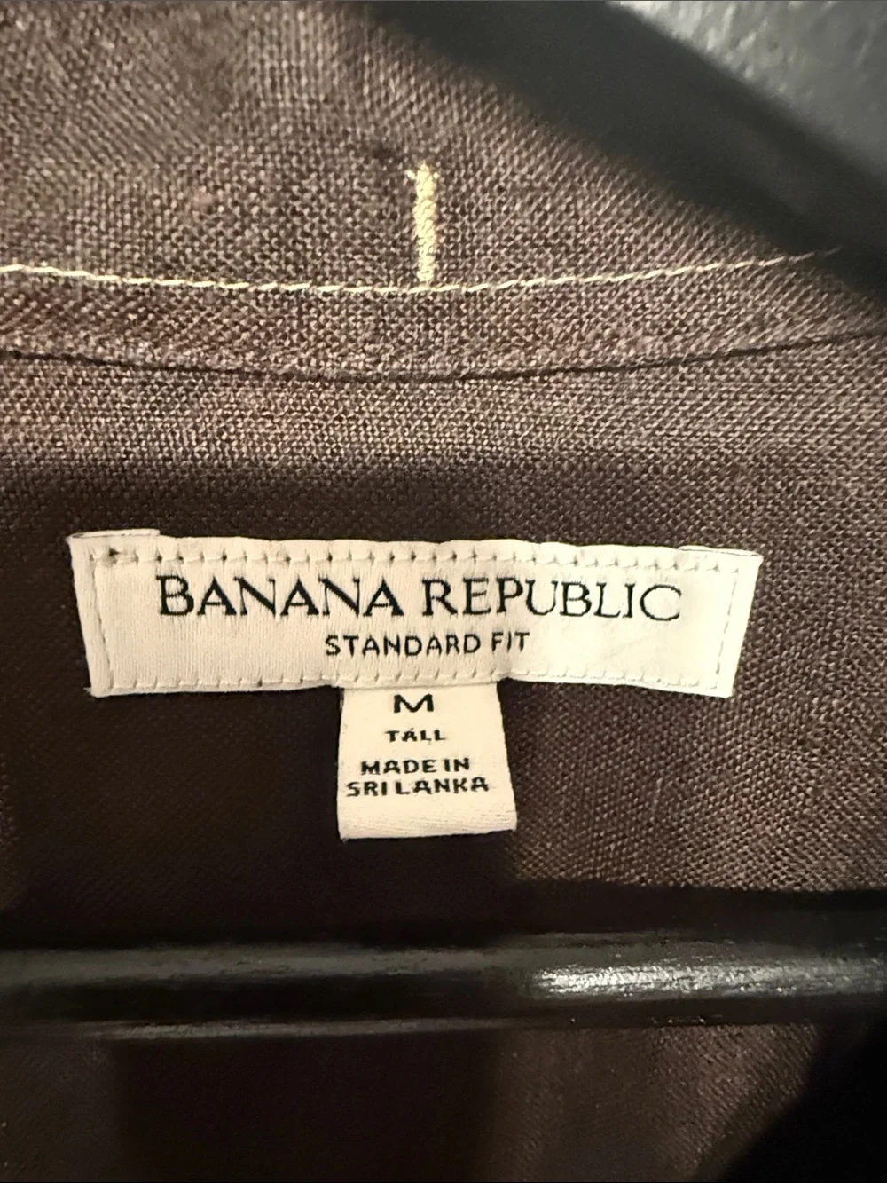 Banana Republic Dark Brown Lightweight Shirt Jacket with Matching Pants. Linen